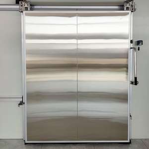 Puerta corredera eléctrica de apertura única de alta calidad para almacenamiento en frío Acero de color con característica de contenedor - Product Image 1