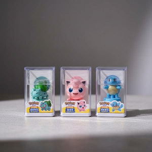 Caja Sorpresa de Figuras de Anime Pokémon con Vitrina, <span class=keywords><strong>Pikachu</strong></span>, Squirtle, Eevee, Figuras de Acción, Set de Juguetes Misteriosos para Colección - Product Image 2