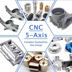 บริการงานกลึง CNC 5 แกน ชิ้นส่วนเหล็กกล้าไร้สนิมขึ้นรูปตามแบบที่กำหนด ความแม่นยำสูง ผิวขัดเงา รูปทรงซับซ้อน ตั้งค่าได้ในครั้งเดียว - Product Image 1