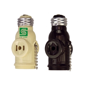 <span class=keywords><strong>E26</strong></span> giữ đèn vít Ổ cắm bóng đèn chủ <span class=keywords><strong>adapter</strong></span> 2 ổ cắm với chuỗi kéo - Product Image 1
