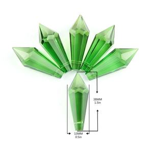 Honor of cristal verde escuro 38mm, cristal de vidro u-gota, prisão, peças para decoração de casa - Product Image 2