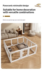 Corral para Perros de Plástico Acrílico Transparente de Alta Calidad, Corral para Mascotas de Interior, Fácil de Montar, Jaula para Perros, Caseta para Mascotas - Product Image 2