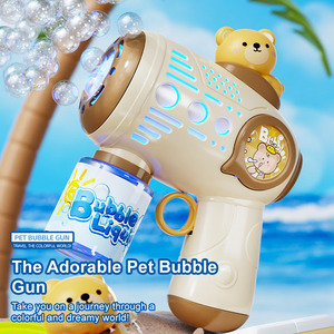Pistola Gatling de Burbujas Personalizada con Luz Para Exteriores, Juguete Automático Eléctrico de Mano con Diseño de Dibujos Animados para Niños y Niñas - Product Image 4