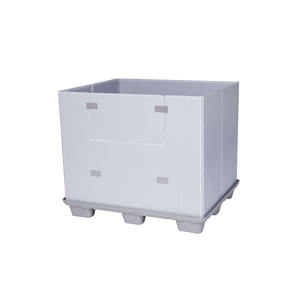 Ağır plastik palet kutusu büyük kapasiteli katı katlanabilir kollu palet sandık konteyner için kargo & depolama donanımları - Product Image 4