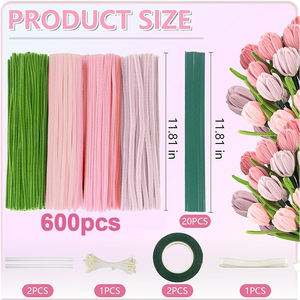 DIY <b>Craft</b> Material Velvet 8mm Fuzzy <b>Wire</b> For Educational Art Projects And Creative Fuzzy <b>Wire</b> Decorative Flower Creations - Product Image 1