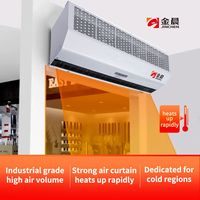 Rideau d'air chauffant électrique PTC, 2 niveaux, vent puissant, pour usage commercial, industriel, supermarché, école, serre, télécommande