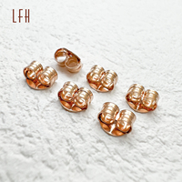 LFH 18K bijoux en or véritable boucle d'oreille bouchon de prise arrière oreille Post papillon Clips pour boucle d'oreille bouchon accessoires