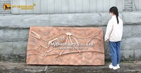 Panneau de décoration muséale pour enfants MY Dino : Fossile de dinosaure Velociraptor
