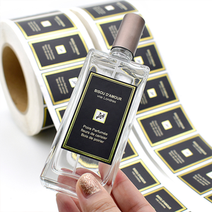 Custom Waterproof Oil Resistant Perfume Bottle Logo <strong>Labels</strong> <strong>Gold</strong> Foil Vinyl <strong>Label</strong> Sticker Roll - Product Image 1