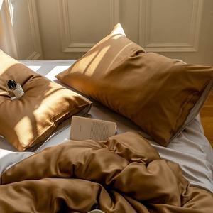 Ensemble de housse de couette de mariage en fibre d'eucalyptus 100% biologique OEKO-TEX, taille Queen, fibre végétale, literie en lyocell écologique pour mariage - Product Image 5