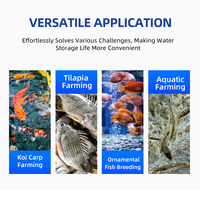 Bassin d'aquaculture mobile - Grand bassin d'élevage de poissons pliable en PVC avec support