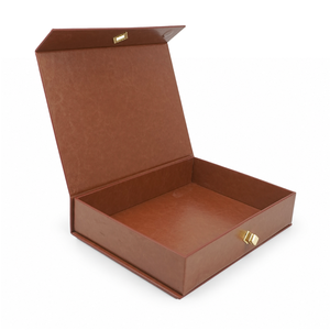 Caja de Regalo de Cuero PU Premium con Logotipo Personalizado, Cierre Metálico, Estilo Libro Rígido, Empaque de Regalo Corporativo, Fabricante OEM - Product Image 4