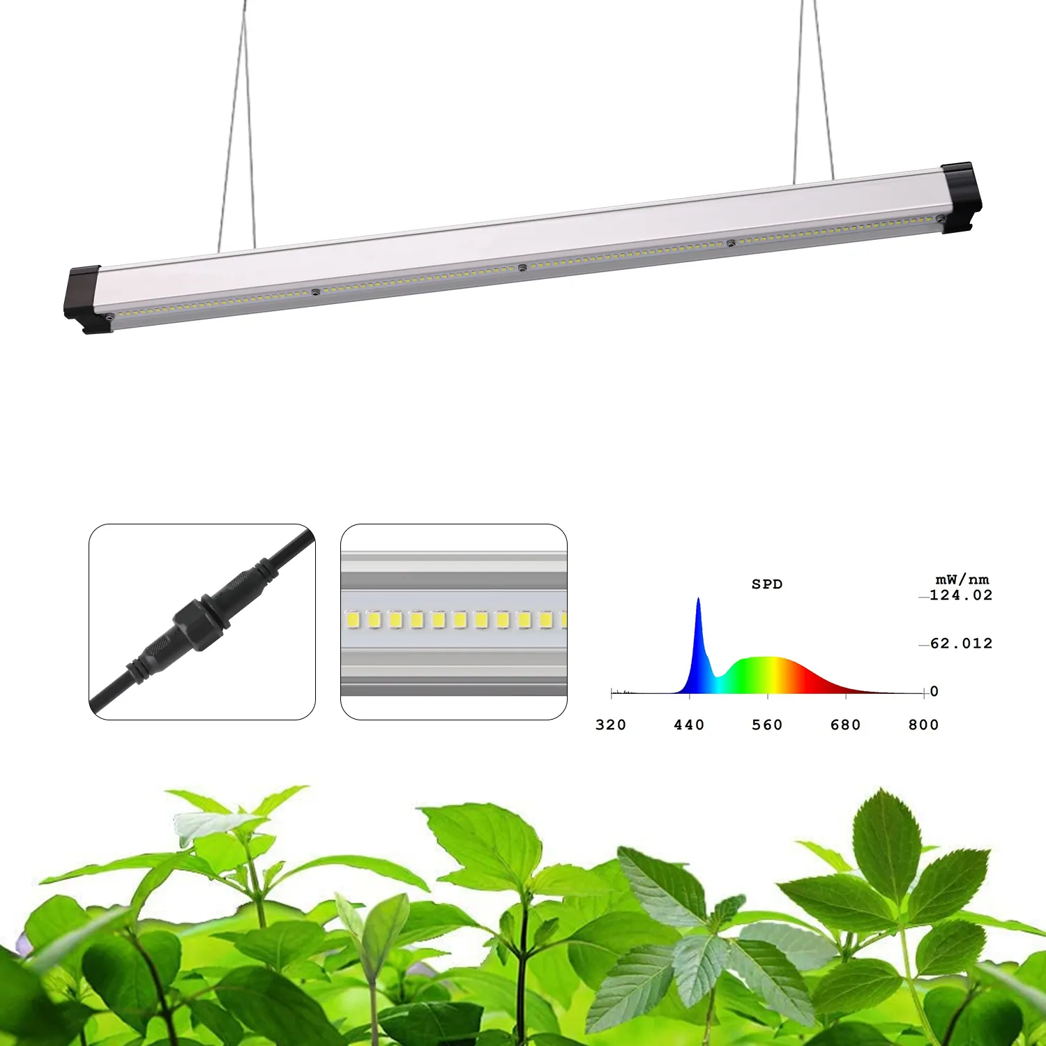 Waterproof Portable Led Grow Light Bar With Full Spectrum Daisy Chain Plant Bulb Light For Indoor Growing