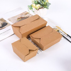 Boîte d'emballage en carton pour <span class=keywords><strong>vache</strong></span>, boîte à emporter jetable, boîte à collation anti-graisse, boîte à salade, boîte à quatre feuilles. En stock à vendre. - Product Image 2
