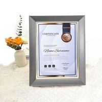 Cadre photo en plastique PS A4 pour documents et certificats, à suspendre ou à poser sur bureau, pour diplômes et récompenses, noir et or, vente en gros