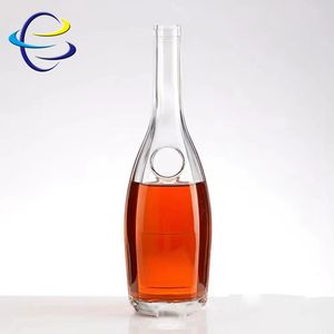 Bouteille de brandy en verre cristal blanc de luxe haut de gamme, bouchon couronne, capacité 1000 ml, finition mate, logo personnalisé, pour liqueur et <span class=keywords><strong>tequila</strong></span> - Product Image 2