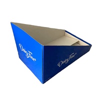 Snack Carton Étagère Prêt Boîte D'emballage Tear Away Pdq Plateau Comptoir Ondulé Perforé PDQ Présentoir Pour Supermarché