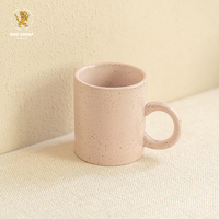Mug en céramique personnalisé de style européen, écologique, fait main, pour café et lait, avec motif marbré, idéal comme cadeau d'affaires