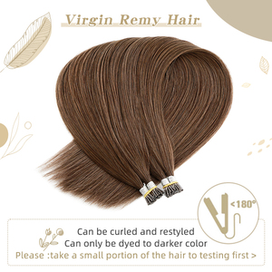 Extensiones de Cabello Humano Remy Chino 100% al por Mayor, Punta I, Cutícula Alineada, Doble Trama, Suaves, Sin Caída, Color Oscuro, Liso Natural - Product Image 2