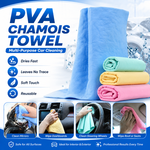 Toalla de gamuza PVA en colores surtidos, suave, absorbente, sin pelusas, reutilizable para la limpieza del coche. - Product Image 2