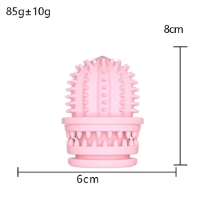 New Eco-Friendly Dog Chew Toy Durable Teeth Cleaning Cactus Shape Toothbrush Natural Rubber Food Grade <b>Squeaky</b> Christmas Gift - Product Image 6
