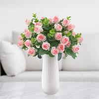 Kunstbloemenbundel Plastic Rozen, Kunstmatige Bloemen, Decoratie voor Thuis, Bruiloft, Valentijnsdag, 30cm, 20 stuks, Kartonnen doos, Kleur ZHE