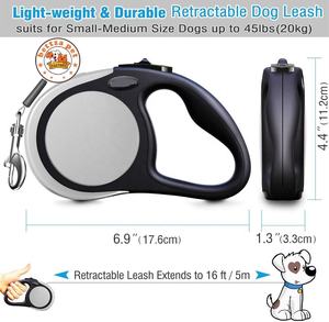 ผู้ผลิตขายส่งที่กำหนดเองไนลอน Chew Proof Heavy Duty 26ฟุตสัตว์เลี้ยงเชือกสุนัข <span class=keywords><strong>Leash</strong></span> - Product Image 3