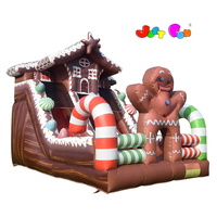 Glissière gonflable de maison de rebond de bonbons commerciaux de glissière gonflable de pain d'épice de Noël pour la location de partie