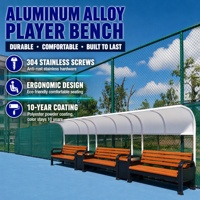 Chaise de repos en alliage d'aluminium de haute qualité pour terrains de sport, banc de repos pour joueurs de tennis, siège à dossier pour plusieurs personnes