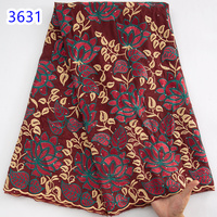 Dernière séquence africaine coton dentelle tissu 2024 haute qualité suisse Voile dentelle tissu nigérian Parry élégant robe pour les femmes 3631