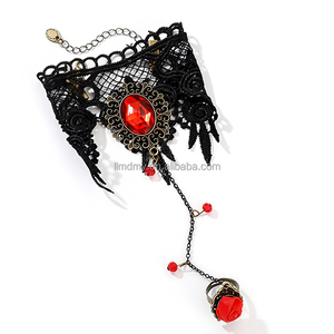 Gargantilla de Encaje Negro Gótico Vintage para Bodas, Gargantilla de Encaje para Damas de Honor, Disfraz de Lencería Erótica, Fiestas Nupciales - Product Image 2