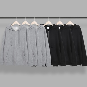 Sudadera con Capucha Oversize de Algodón 100% Bordada para Parejas, Estilo Casual de Otoño, Unisex, con Cremallera Holgada y Diseño Personalizado - Product Image 5