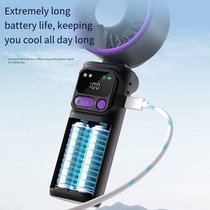Ventilador de Mano USB Recargable de 3600mAh para el Verano 2026, con Pantalla LED Digital, Enfriador de Aire, Refrigeración por Hielo, Portátil, Plegable, Mini Ventilador - Product Image 4