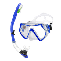 Masque de plongée panoramique et kit de plongée avec tuba anti-buée et anti-fuite pour la plongée libre et la pêche sous-marine