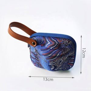 Nouvelle conception, étui rigide portable de voyage en EVA pour service à thé, broderie chinoise - Product Image 3