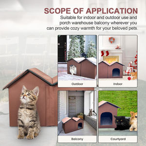 Lujo Interior Exterior plegable aislado impermeable calentado gato casa Cama mascota casa mascotas casas muebles - Product Image 4