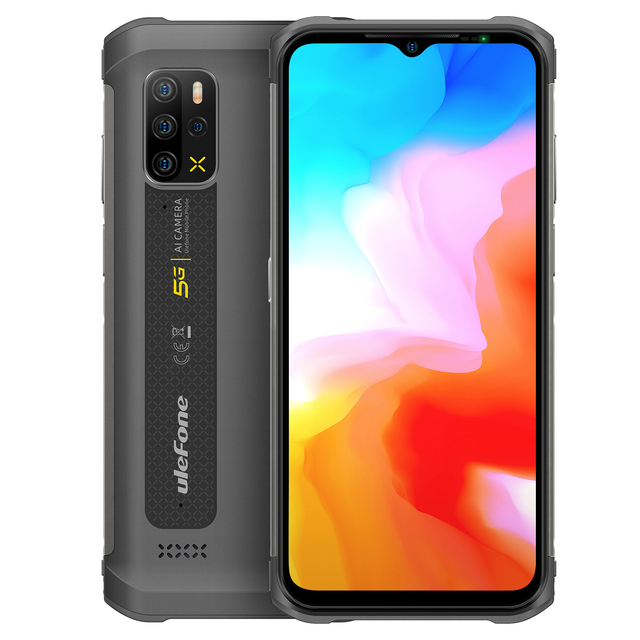 Ulefone Armor 12 5G Rugged Phone Android 11 8GB+128GB Global Version Waterproof Smartphone 5180 MAh Wireless Charging NFC