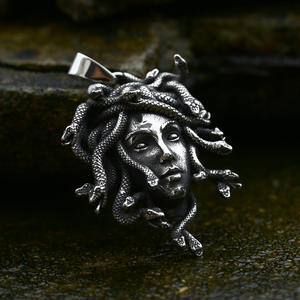 SS8-1305P Neues Design 316L Edelstahl Punk Schlangen-Prinzessin Medusa-Anhänger Gothic Biker Schmuck Geschenk - Product Image 3