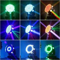 Luz de Cabeza Móvil de 150W 6x15W RGBW con 6 Láseres, 126 Píxeles RGB con Control Halo, Lámpara de Matriz DMX de 57 Canales para DJ y Discoteca