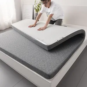 Colchón plegable con cubierta de cremallera para cama, colchón de espuma viscoelástica de un solo tamaño, para muebles del hogar