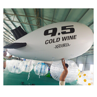Zeppelin Inflable Económico, Aerostato Inflable de PVC Impermeable con Helio