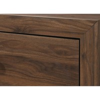 Ensemble de chambre à coucher en bois de noyer avec lit à panneaux, table de chevet, commode et miroir – Meubles en gros