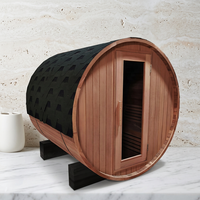 Sauna extérieur en cèdre rouge canadien au design moderne, cabine de vapeur traditionnelle en bois massif pour villas, en promotion