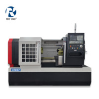 Tour CNC horizontal à banc plat robuste CK6150 pour tournage automatique de métaux, système GSK Fanuc en option, disque d'arbre 220V simple