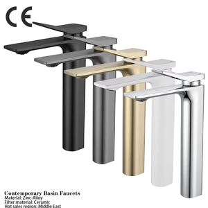 Di lusso migliore qualità in ottone alto lavabo caldo acqua fredda miscelatore rubinetto grigio di Design moderno stile di vendita diretta della fabbrica per uso domestico - Product Image 1