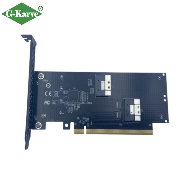PCIe 4.0 Expansion Card, Gen4 Adapter Card, 16x to SlimSAS Protocol SFF-8654-8i for Multi-GPU Setup