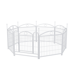 Corral para Perros Resistente para Interiores/Exteriores con Cierre de Botón, Corral Metálico con Diseño Sólido y Puertas para Cachorros y Perros - Product Image 5