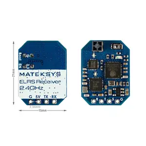 MATEKSYS ELRS-R24-D/ELRS-R24-S 2.4GHz ExpressLRS ELRS CRSF Protocol penerima RC Mini jarak jauh untuk Drone RC