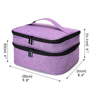 กระเป๋าใส่ยาทาเล็บหลายชั้น กระเป๋าใส่น้ำมันหอมระเหย กระเป๋าจัดระเบียบเครื่องสำอางสำหรับผู้หญิง กล่องใส่เครื่องสำอางสำหรับเดินทางกลางแจ้ง - Product Image 6