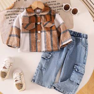 Vêtements pour filles en gros, <span class=keywords><strong>manteau</strong></span> à manches longues de couleur café, nouveau pour l'automne, assorti à un jean - Product Image 2